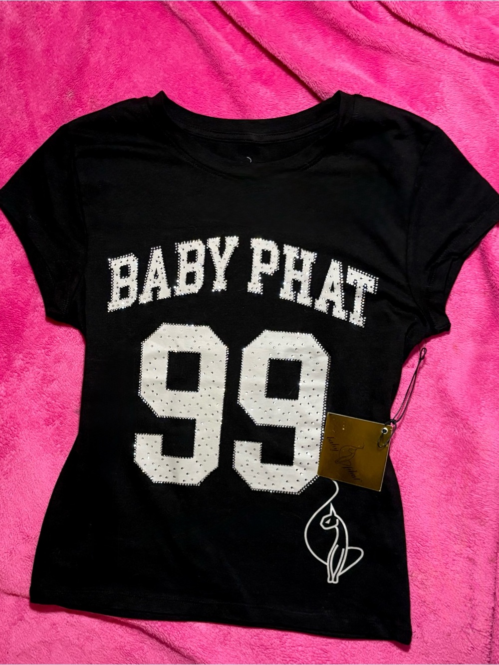 Y2K NWT Baby Phat Black '99' Graphic Tee